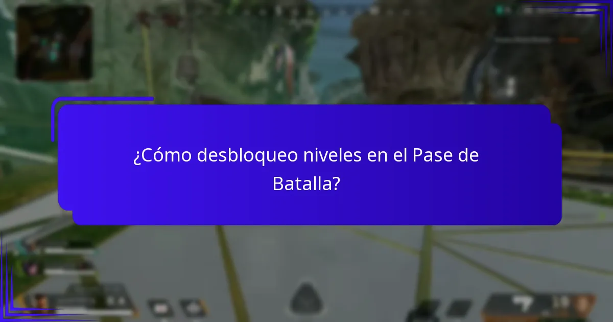 ¿Cómo desbloqueo niveles en el Pase de Batalla?