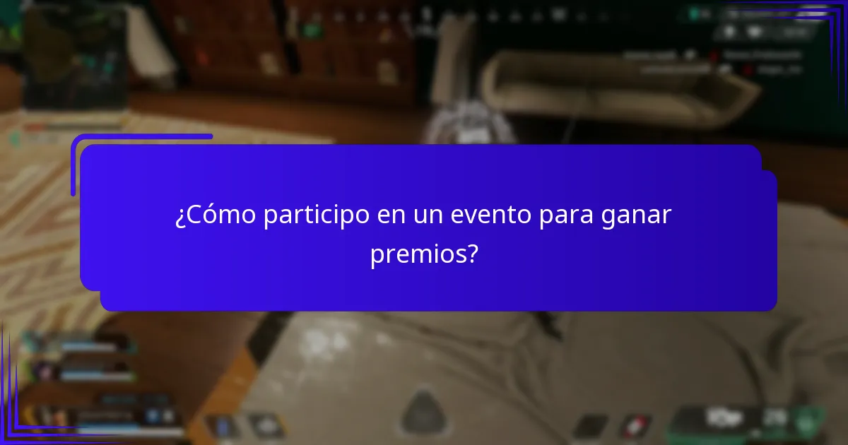 ¿Cómo participo en un evento para ganar premios?