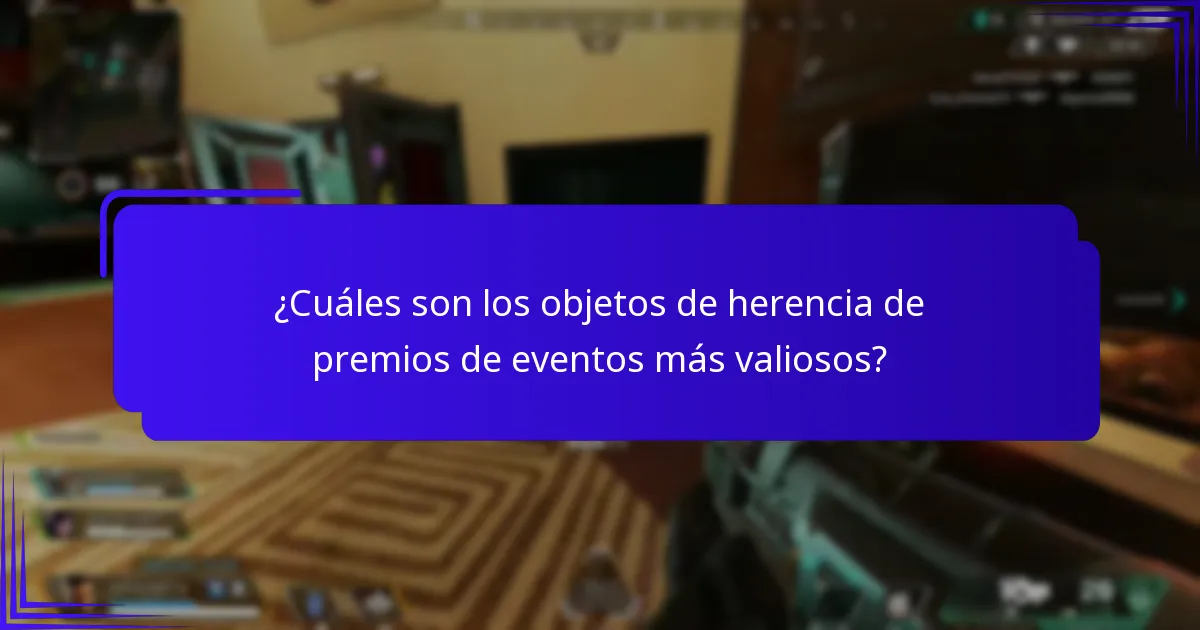¿Dónde puedes comprar, vender o intercambiar objetos de herencia de premios de eventos?