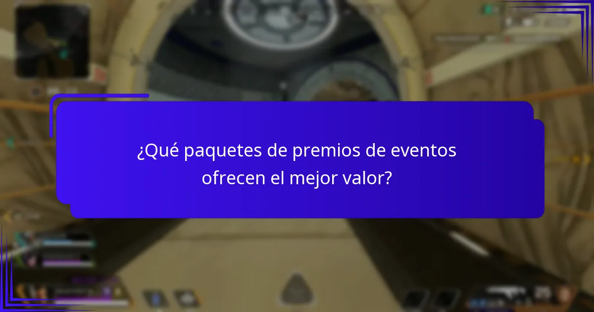 ¿Qué paquetes de premios de eventos ofrecen el mejor valor?